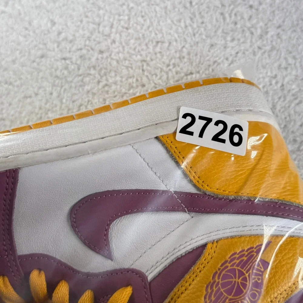 Air Jordan 1 High OG Brotherhood Men's Size 9.5 Yellow Burgundy Shoes Sneakers